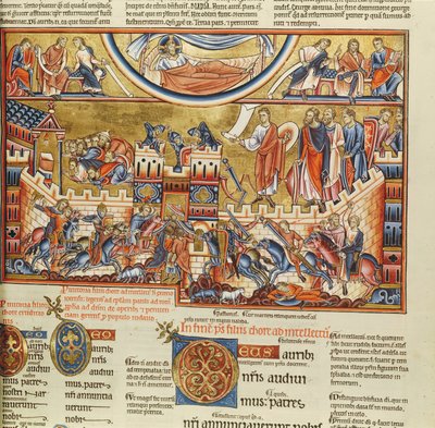 Belagerung einer Stadt, aus der Hebraica Romana Gallica von French School