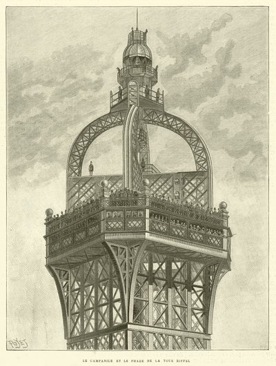 Der Glockenturm und der Leuchtturm des Eiffelturms von French School