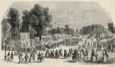 Le Carré Marigny im Juni 1848 in Paris - Gravur in „Tableau-de-Paris“ von Edmond Texier 1852 von French School