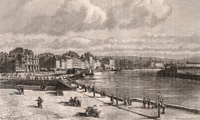 Le Havre - Normandie - Gravur in „La France illustrée: Geographie, Geschichte, Verwaltung, Statistik“ von V.A. Malt-Brown. 1884 von French School