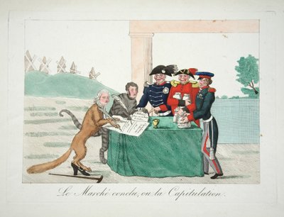 Le Marche conclu, ou la Capitulation, veröffentlicht 1814 von French School