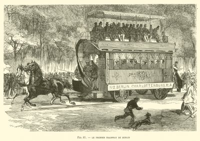 Die erste Straßenbahn von Berlin von French School
