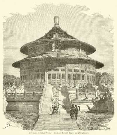 Der Himmelstempel in Peking (Gravur) von French School