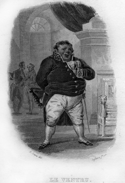 „Le Ventru“, Lied von Béranger in „Œuvres complètes“ (1834) von Pierre-Jean de Béranger von French School