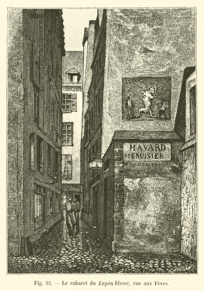 Das Wirtshaus zum Weißen Kaninchen, Rue aux Fèves von French School