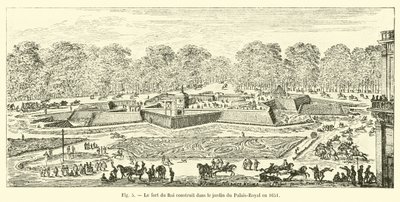 Die Festung des Königs im Garten des Palais-Royal, 1651 von French School