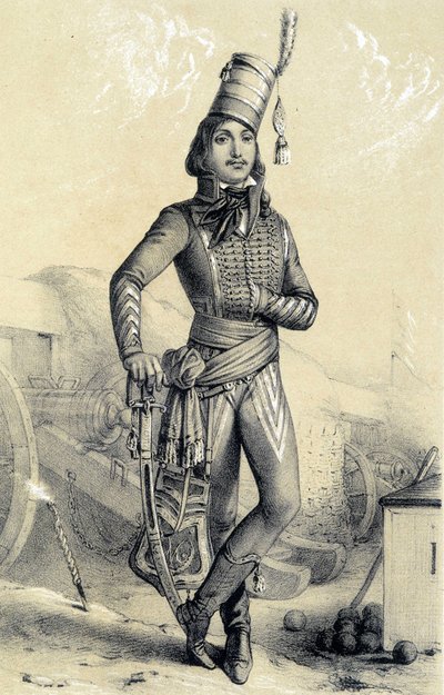 Le général Marceau - in „Galerie historique de la Révolution française“ von Albert Maurin von French School