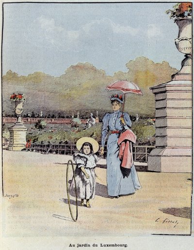Der Jardin du Luxembourg - in „Der kleine Franzose illustriert“ vom 21/07/1900 von French School