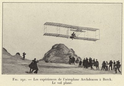 Die Experimente des Archdeacon-Flugzeugs in Berck, der Gleitflug von French School