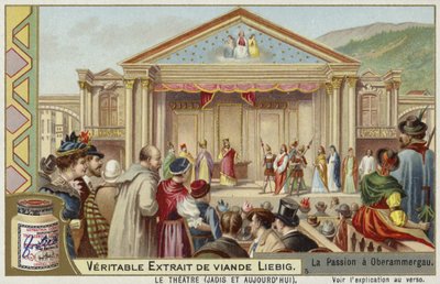 Liebig-Karte mit der Oberammergauer Passionsspiele von French School