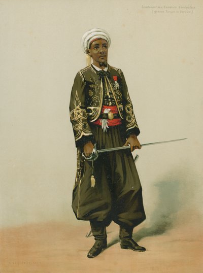 Leutnant der Senegalesischen Zouaven, große Dienstuniform von French School
