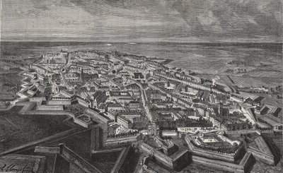Stadt Lille im Norden Frankreichs - Gravur in „La France Illustrée: Geographie, Geschichte, Verwaltung, Statistik“ von V.A. Malt-Brown. 1884 von French School