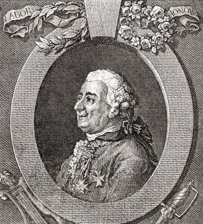 Louis-Élisabeth de la Vergne, comte de Tressan, 1705-1783. Französischer Soldat, Arzt, Wissenschaftler, Mediävist und Schriftsteller. Aus Les Heures Libres, veröffentlicht 1908. von French School