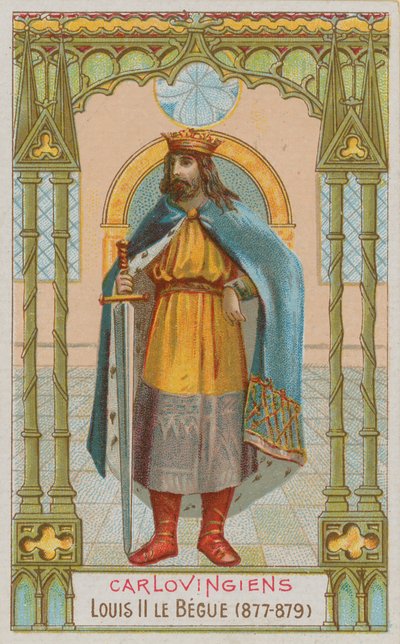 Ludwig II., karolingischer König von Frankreich von 877-879 von French School