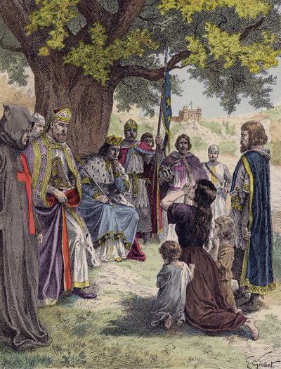 Ludwig IX. von Frankreich spricht unter einer Eiche in Vincennes Recht von French School