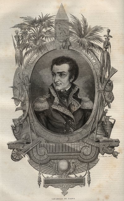 Louis Marie Maximilien de Caffarelli du Falga, französischer General während der Französischen Revolution - Gravur in „New National Encyclopedia“ von Maurice La Charest - 1870. von French School