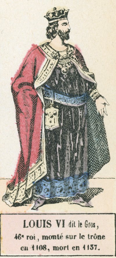 Ludwig VI. genannt der Dicke, 46. König, bestieg den Thron 1108, gestorben 1137 von French School