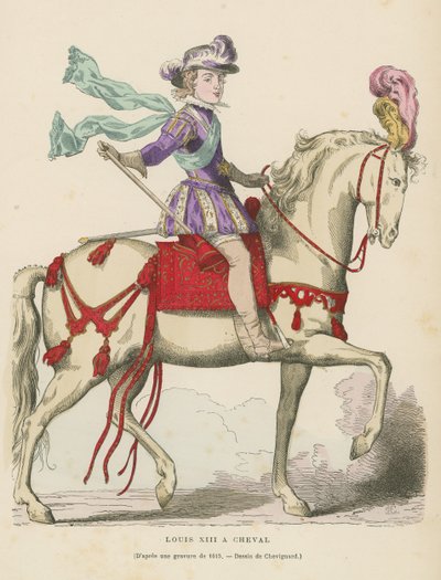 Ludwig XIII. von Frankreich zu Pferd von French School