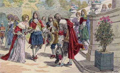 Ludwig XIV. von Frankreich und sein Hof in Versailles von French School