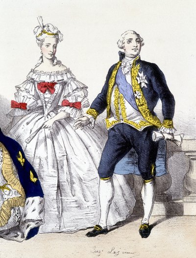 Louis XVI und Marie Antoinette - in „La Monarchie française en estampes“ von French School