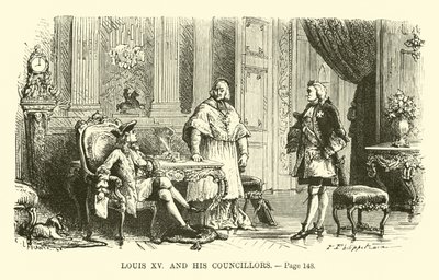 Ludwig XV und seine Ratgeber von French School