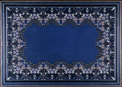 Unterer Buchdeckel mit Blumendesign, 1886 von French School