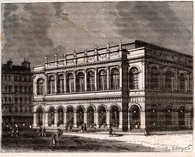 Lyon: Das Große Theater - Gravur in „La France illustrée: géographie, histoire, administration statistique“ von V.A. Malt-Brown. 1884 von French School