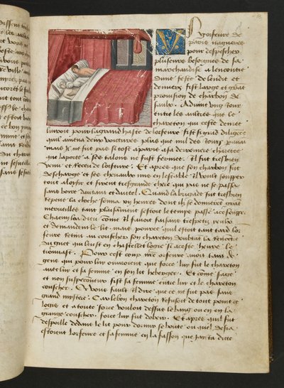 MS Hunter 252 018r Seite aus Cent Nouvelles Nouvelles, ca. 1461-62 von French School