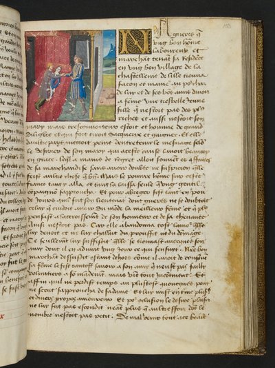 Seite aus Cent Nouvelles Nouvelles, ca. 1461-62 von French School