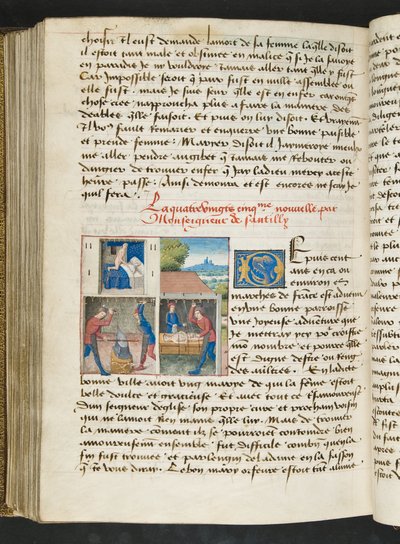 Seite aus Cent Nouvelles Nouvelles, c.1461-62 von French School