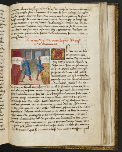Seite aus Cent Nouvelles Nouvelles, c.1461-62 von French School