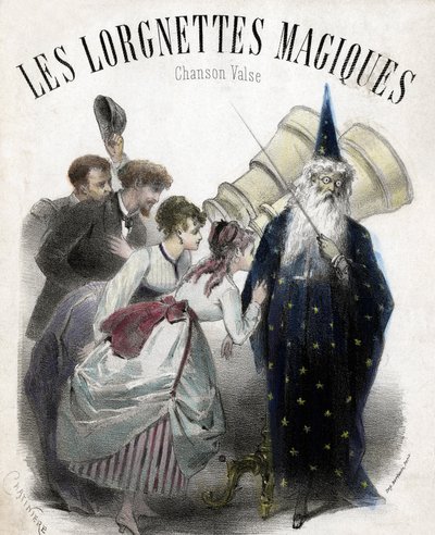 Magische Lorgnetten, Lied für populären Walzer. Lithografie von French School