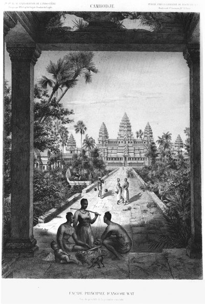 Hauptfassade von Angkor Wat, Illustration aus Atlas du voyage d