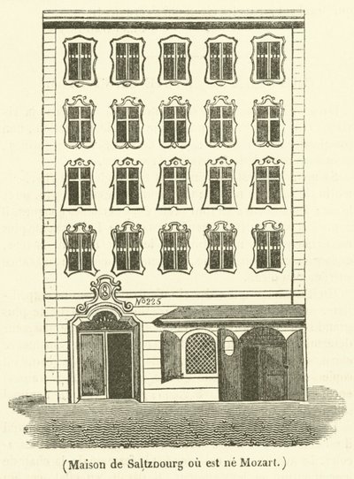 Haus in Salzburg, Geburtsort von Mozart von French School