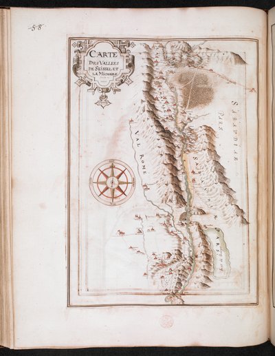 Karte des La Michaille-Tals, aus 