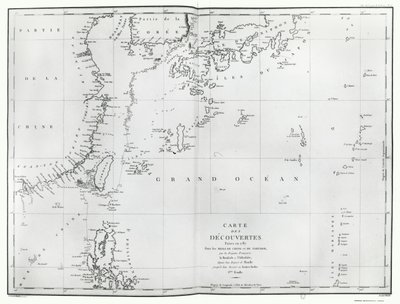 Karte des Südchinesischen Meeres, aus dem Reisebericht von La Perouse von French School