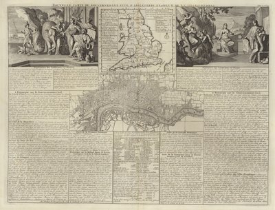 Karte der zivilen Regierung Englands von French School