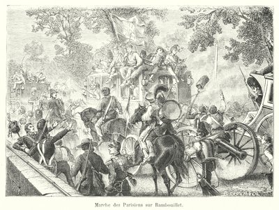 Marsch der Pariser nach Rambouillet von French School