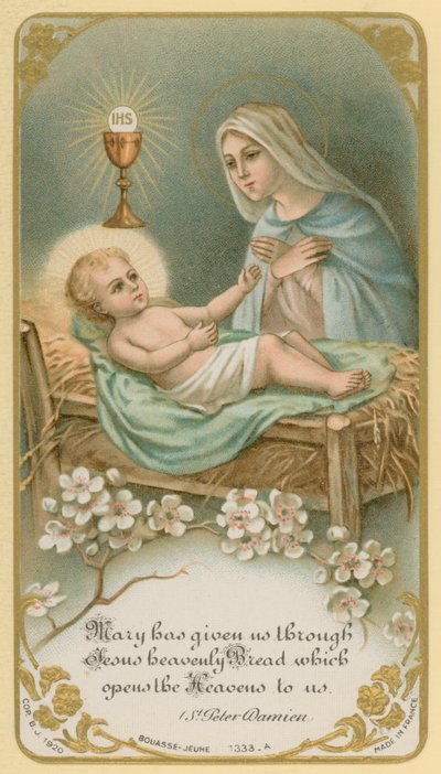 Maria hat uns durch Jesus himmlisches Brot gegeben, das uns den Himmel öffnet von French School