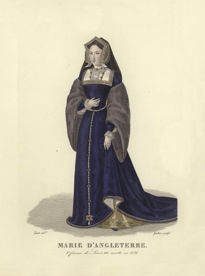 Maria von England, dritte Ehefrau von König Ludwig XII. von Frankreich von French School