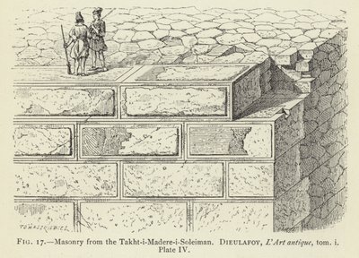 Mauerwerk vom Takht-i-Madere-i-Soleiman von French School