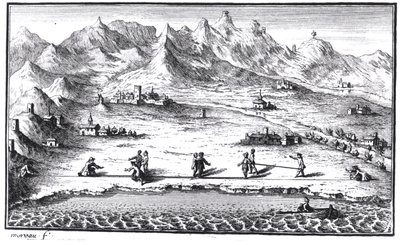 Messen des Meridians, Illustration aus La Meridienne de Paris von Cesar-Francois Cassini de Thury, 1744 von French School