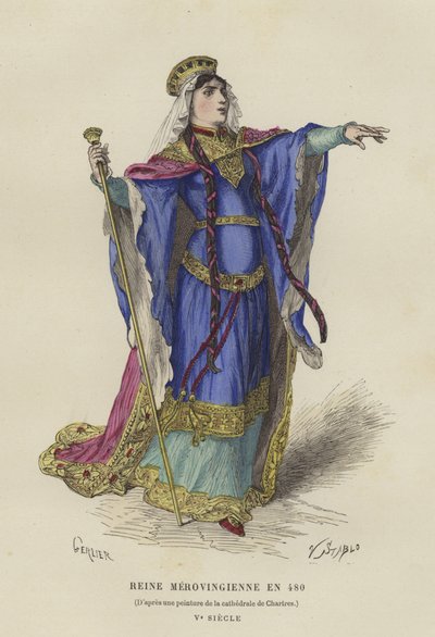 Merowingische Königin, 480 von French School