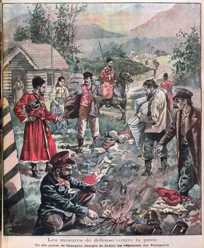 Methoden zur Verhütung der Pest, aus Le Petit Journal, 1898 von French School