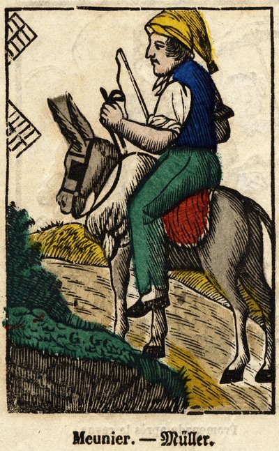 Müller; Serie über Berufe, Epinal-Bild 19. Jahrhundert von French School