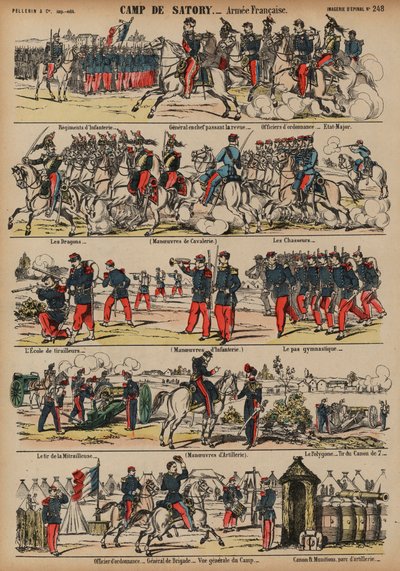 Militärlager der französischen Armee in Satory, Frankreich von French School
