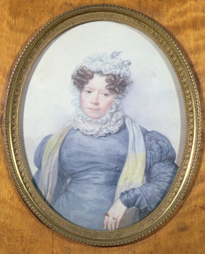 Miniaturporträt von Madame Swetchine (1782-1857) von French School