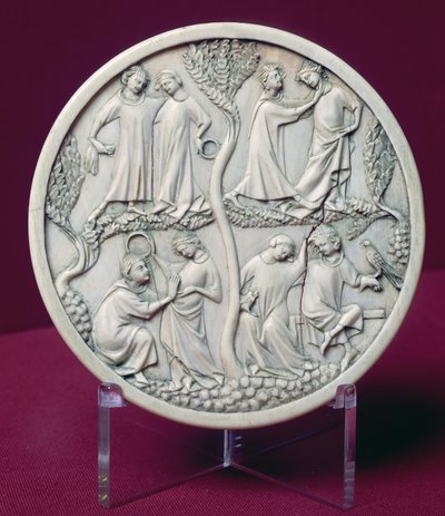 Spiegelgehäuse mit höfischen Szenen, ca. 1320-30 von French School