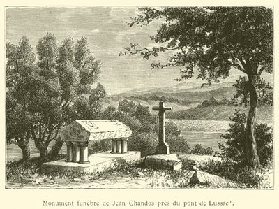 Grabdenkmal von Jean Chandos nahe der Brücke von Lussac von French School
