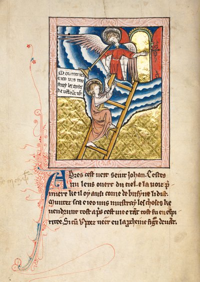 Ms65 f12v, Kommentar zur Apokalypse des Heiligen Johannes, spätes 13. Jahrhundert von French School